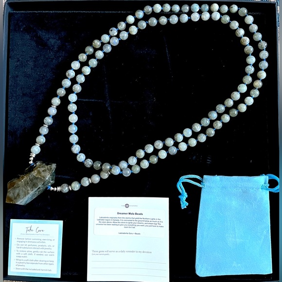 Tiny Devotions Labradorite Mala Necklace. Gender neutral. New in Box! - Picture 4 of 9